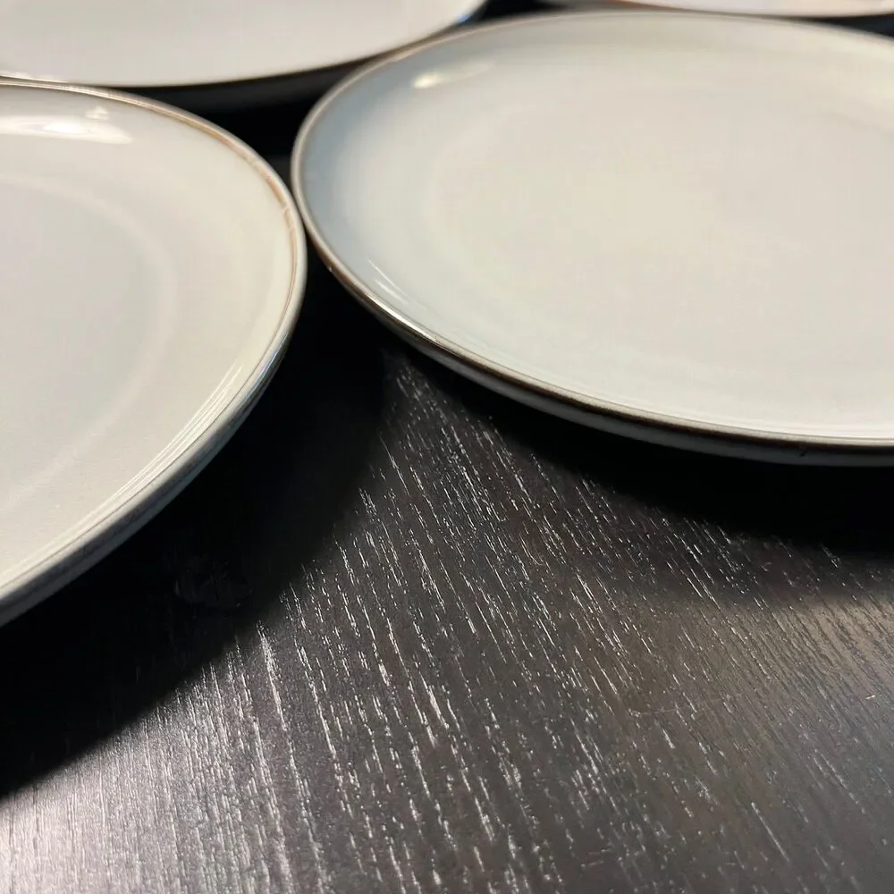 Ikea GLADELIG (5) Gray Stoneware Dinner Plates 10